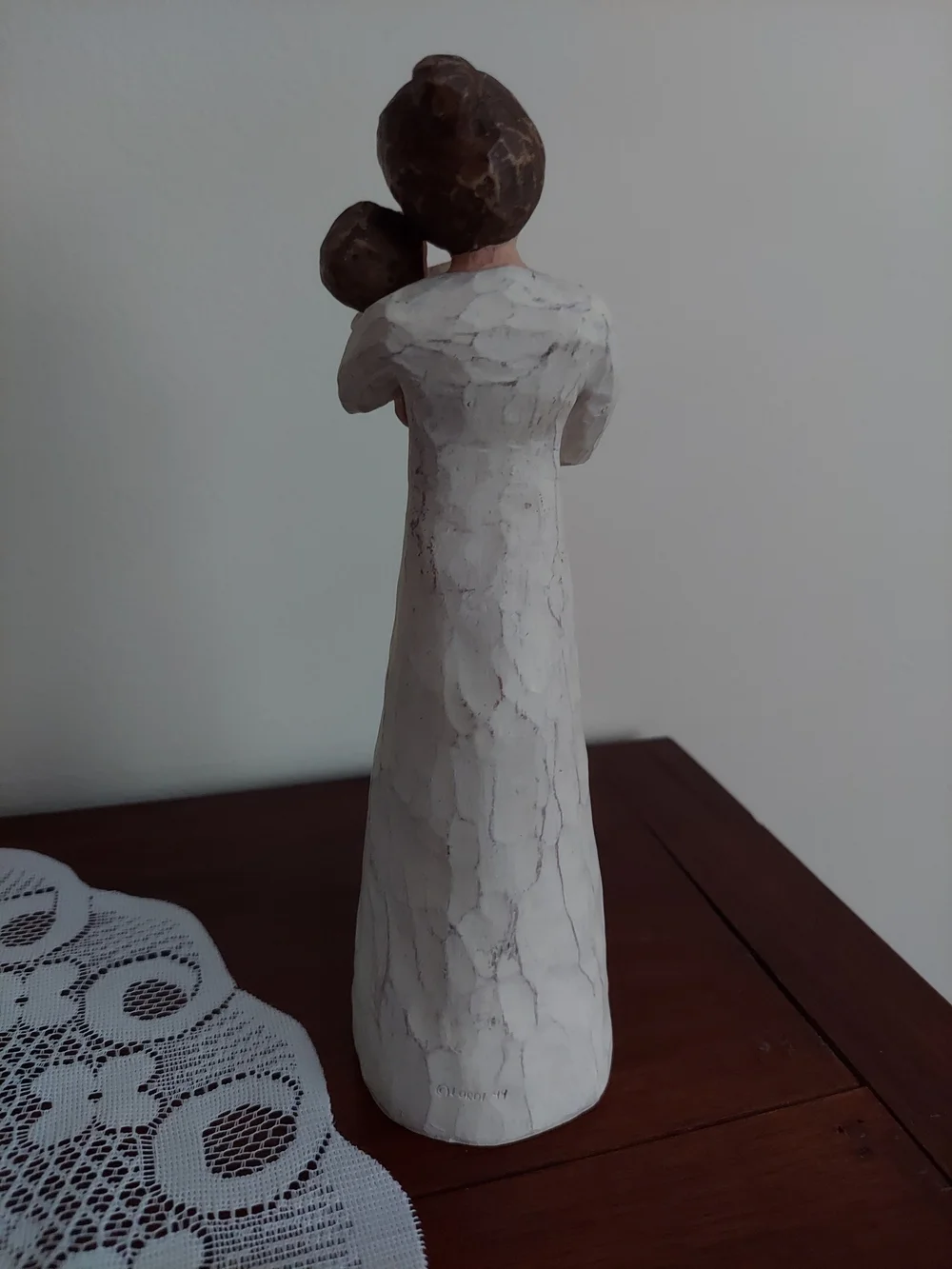 Vintage Willow Tree Mother and Child Figurine - White and Brown